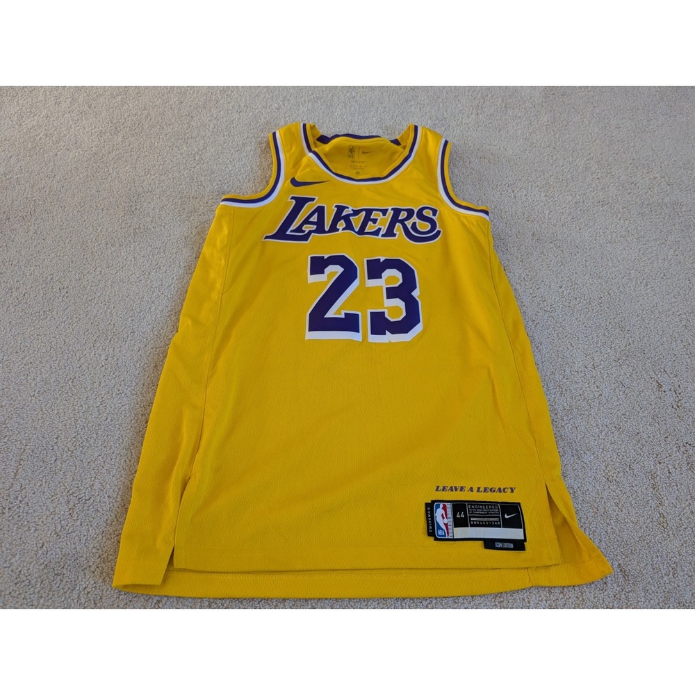 Nike Los Angeles Lakers LeBron James #23 Icon Edition Jersey Yellow Medium 44